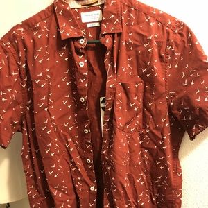 Bird print Button-Up